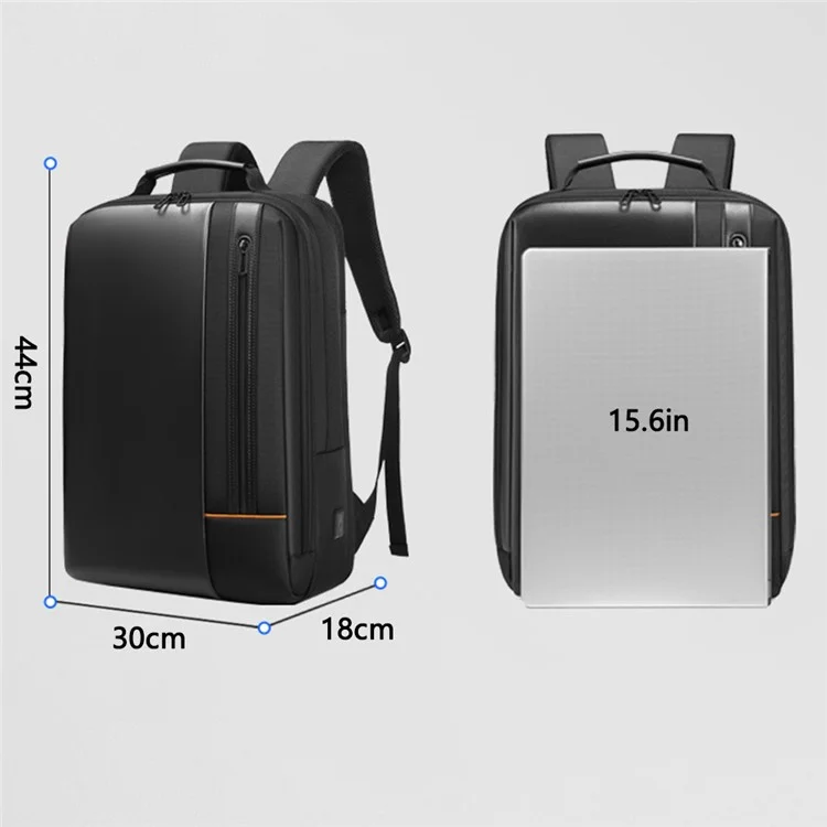 EURCOOL 8811 USB Design Dual Shoulders Bag Oxford Cloth + Polyester Laptop Backpack Travel Daypack - Black