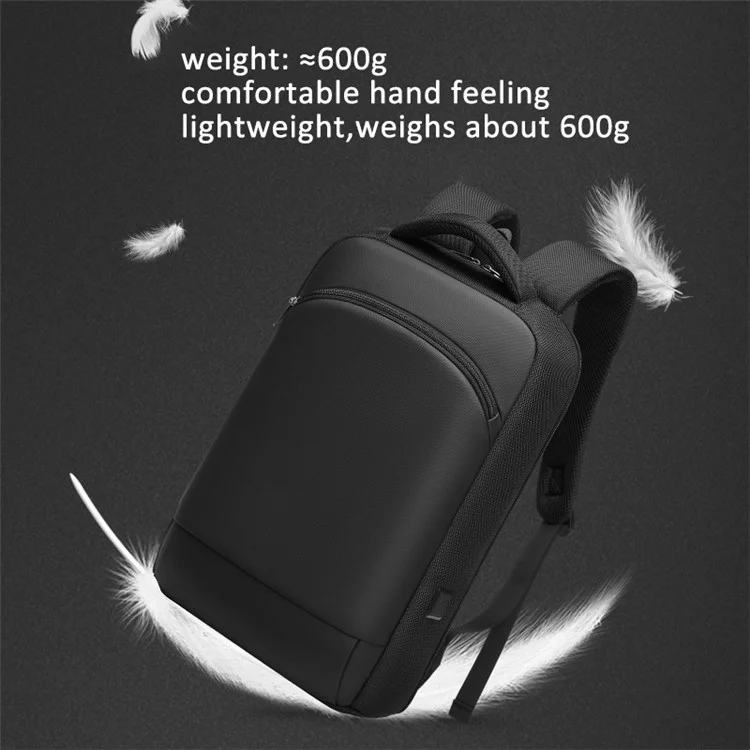 EURCOOL EC-6605 Mochila Ultrafina de 900D Fabric Men Dual Shoulder Laptop Bag com Porta USB