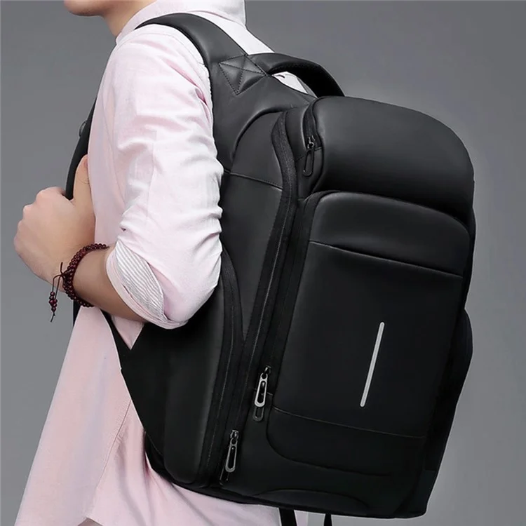 EURCOOL EC-0010 Business Commuting Men PVC Backpack Large Capacity Laptop Dual Shoulder Bag