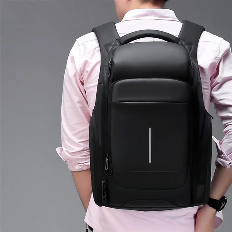 EURCOOL EC-0010 Business Commuting Men PVC Backpack Large Capacity Laptop Dual Shoulder Bag