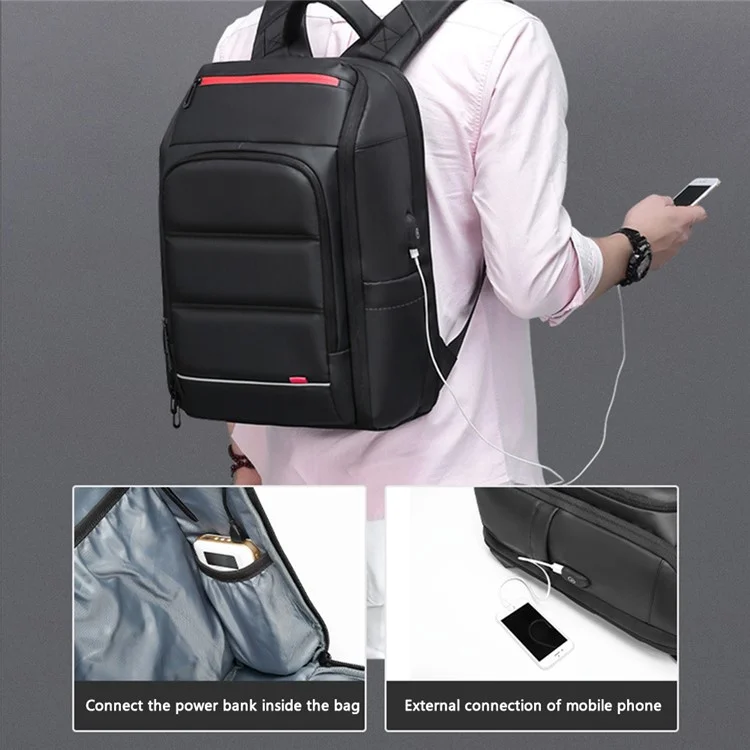 EURCOOL 0003 Mochila de Viagem de Negócios para Homens Anti-Splash em PVC com Armazenamento de Laptop e Bolsa de Ombro Dupla