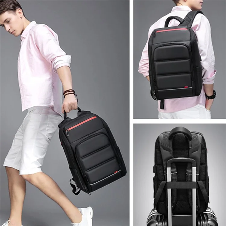 EURCOOL 0003 Mochila de Viagem de Negócios para Homens Anti-Splash em PVC com Armazenamento de Laptop e Bolsa de Ombro Dupla