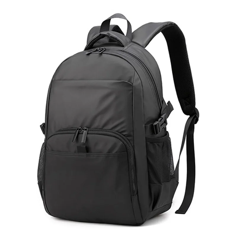 WEPOWER 3403# حقيبة ظهر من النايلون المقاوم للماء، حقيبة كتف للرجال مناسبة للكمبيوتر المحمول بحجم 15.6 بوصة - رمادي