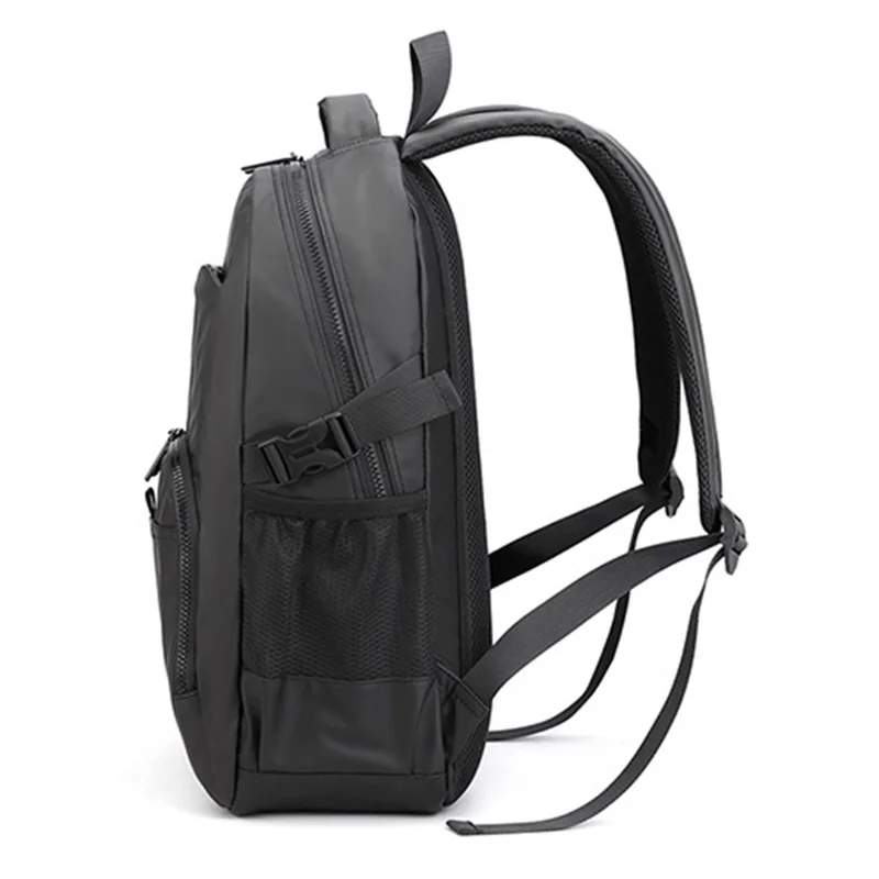 WEPOWER 3403# حقيبة ظهر من النايلون المقاوم للماء، حقيبة كتف للرجال مناسبة للكمبيوتر المحمول بحجم 15.6 بوصة - رمادي