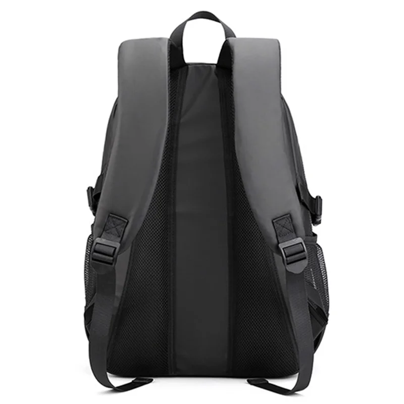 WEPOWER 3403# حقيبة ظهر من النايلون المقاوم للماء، حقيبة كتف للرجال مناسبة للكمبيوتر المحمول بحجم 15.6 بوصة - رمادي