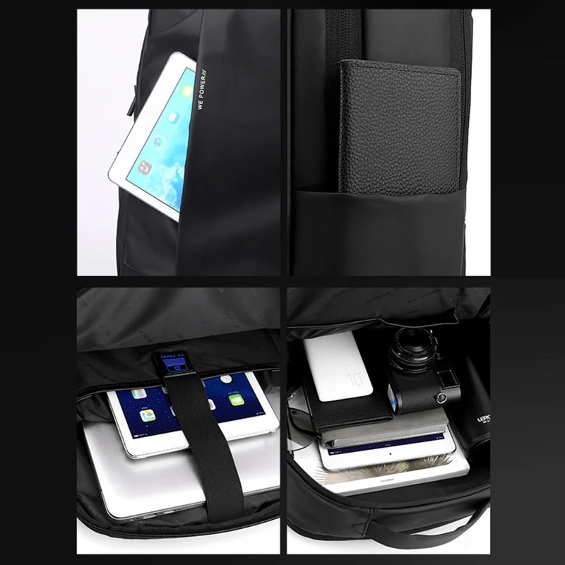 WEPOWER 3413# Men Laptop Rucksack Waterproof Nylon Backpack Travel Daypack for School Work - Army Green