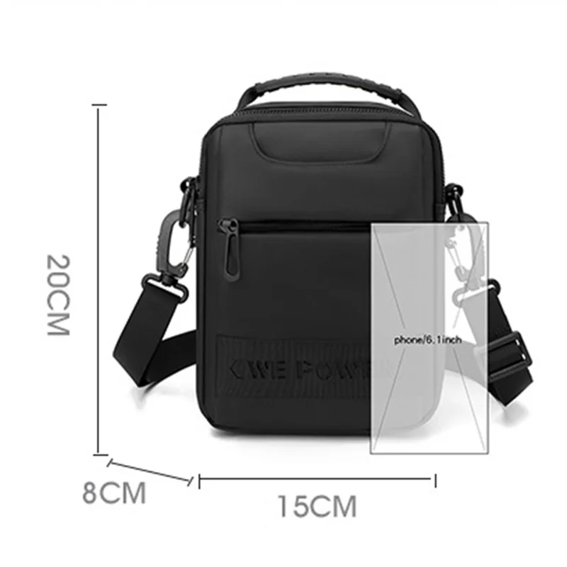 WEPOWER 1100-48 Waist Pack Men Messenger Bag Waterproof Crossbody Shoulder Bag - Dark Blue