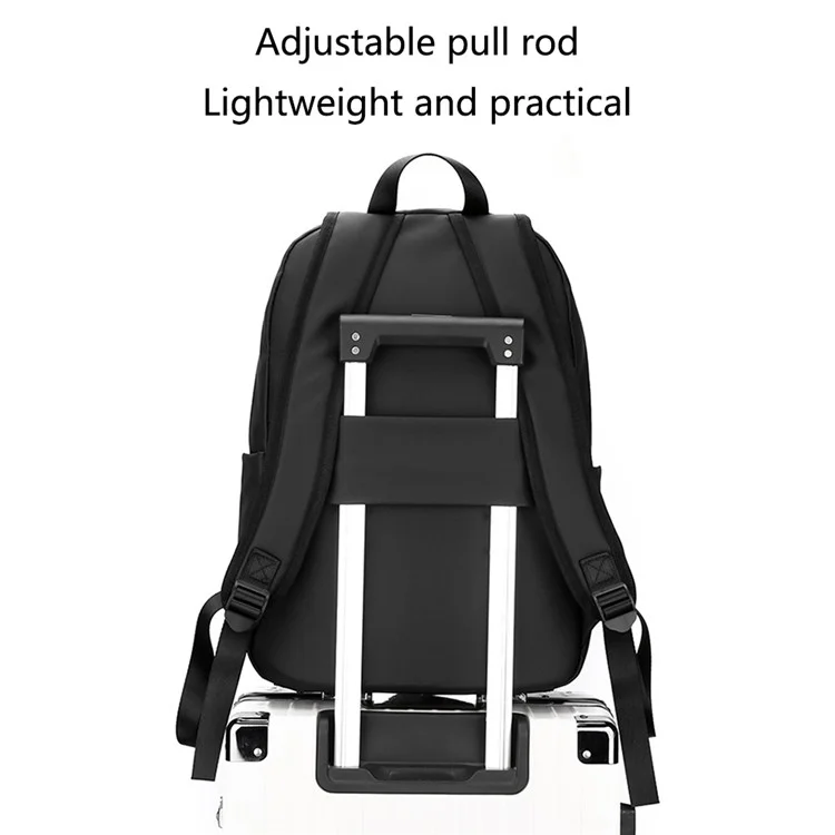 WEPOWER 1234 Outdoor Shoulder Bag Waterproof Nylon Backpack Travel Daypack for School Work - Dark Blue