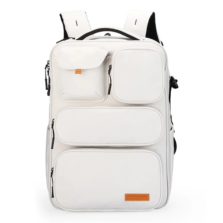 MARK RYDEN MR9004 Oxford Cloth Travel Backpack Dual Shoulder Laptop Bag - Ivory White