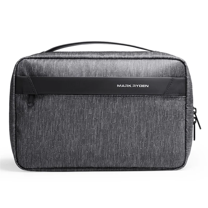 MARK RYDEN MR86 PU+Oxford Cloth Portable Travel Toiletry Carrying Bag - Tech Gray