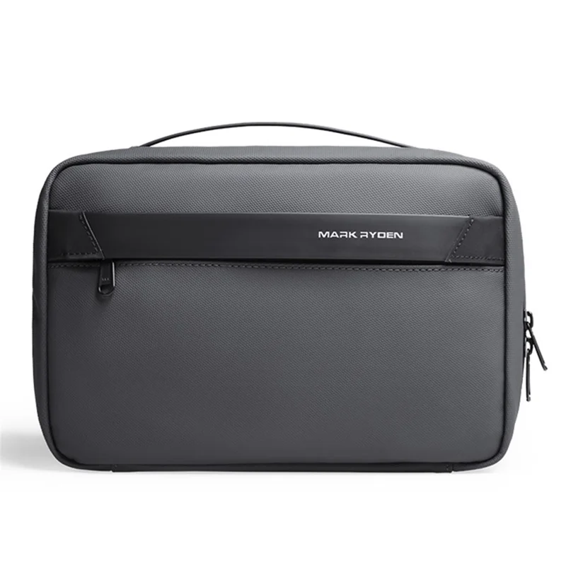 MARK RYDEN MR86 PU+Oxford Cloth Portable Travel Toiletry Carrying Bag - Graphite Gray