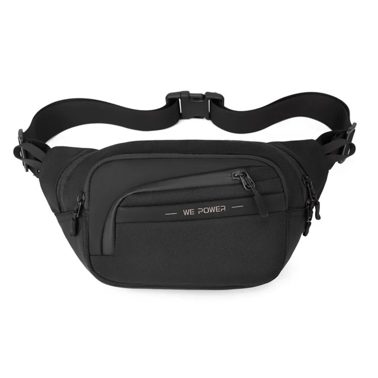 WEPOWER 2123# Bolso de pecho para hombre, de nailon, de un solo hombro, de mensajero - Negro