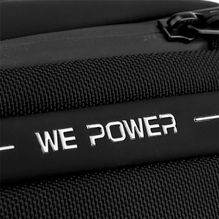 WEPOWER 2123# Bolso de pecho para hombre, de nailon, de un solo hombro, de mensajero - Negro