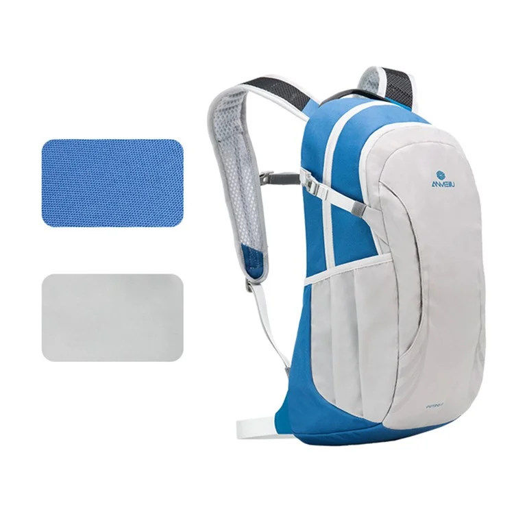 ANMEILU 1062 16L Nylon+Polyester Backpack Hiking Cycling Large Shoulders Bag - Light Grey+Blue