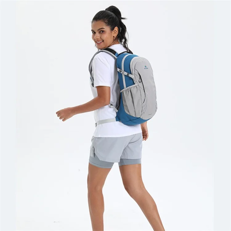 ANMEILU 1062 16L Nylon+Polyester Backpack Hiking Cycling Large Shoulders Bag - Light Grey+Blue