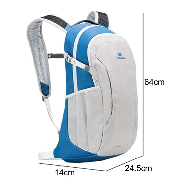 ANMEILU 1062 16L Nylon+Polyester Backpack Hiking Cycling Large Shoulders Bag - Light Grey+Blue