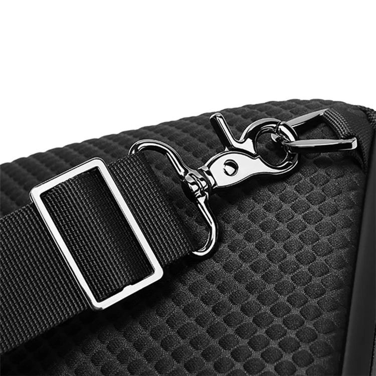 EURCOOL 2181 Herren-Umhängetasche 1680D PVC Crossbody-Tasche Daypack Schwarz Brusttasche