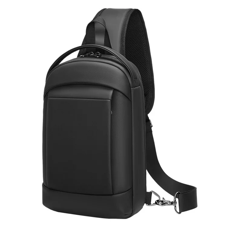 EURCOOL EC-6621 Polyester+PVC Crossbody Bag Daypack Black Chest Bag for Men