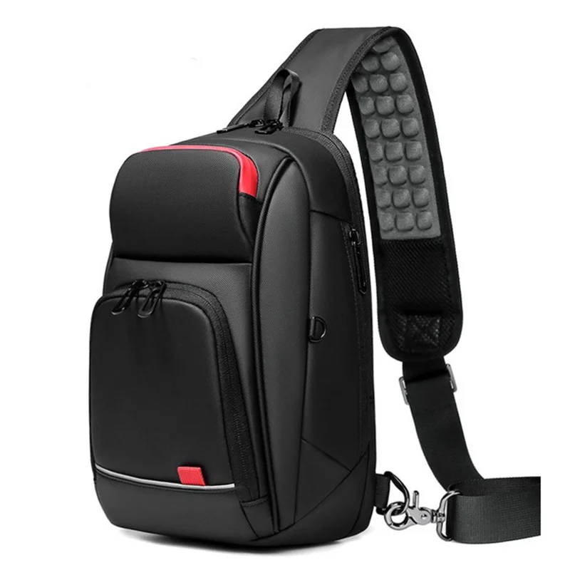 EURCOOL 1906 Waterproof Durable Chest Bag Portable Crossbody Bag, Black