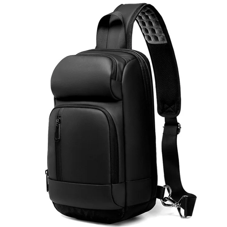EURCOOL 1820 Lightweight Chest Bag Portable Crossbody Bag for Man, Black