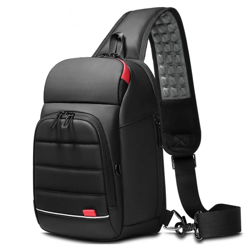 EURCOOL 1901 Bolsa de Peito Portátil para Homens, Bolsa Transversal, Preta