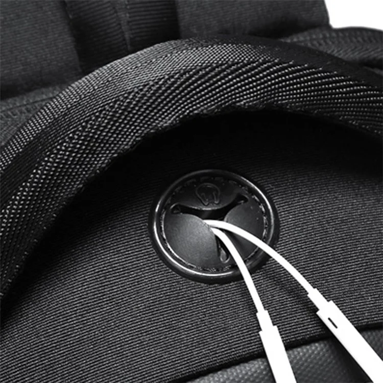 EURCOOL 1825 Outdoor Chest Bag Herren Umhängetasche mit USB-Ladeanschluss, Größe L - Schwarz