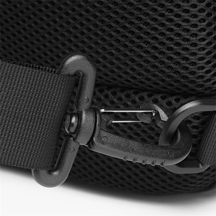 OZUKO 9334 Oxford Cloth USB Port Men's Chest Bag Travel Crossbody Bag Daypack - Black
