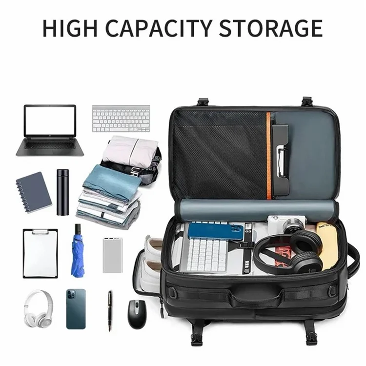 OUTWALK 8188 Business Travel Waterproof Laptop Backpack with Single Shoulder Strap