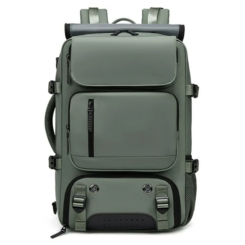 OUTWALK 7798 USB Port Multi-function Travel Backpack for 16" Laptop - Army Green