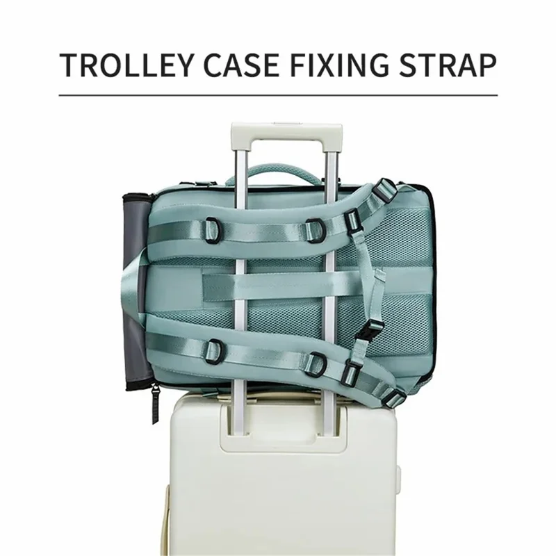 OUTWALK 7798 USB Port Multi-function Travel Backpack for 16" Laptop - Army Green
