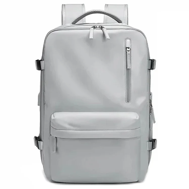 2023 Expandable Carry-On Luggage Travel Backpack Weekender Bag with USB Port - Light Grey