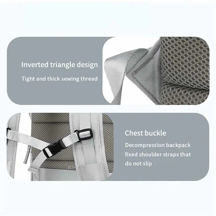 2023 Expandable Carry-On Luggage Travel Backpack Weekender Bag with USB Port - Light Grey