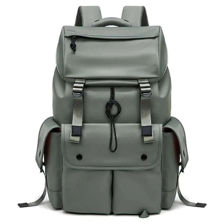 Nylon College Student Book Bag Travel Backpack 16-Inch Laptop Shoulders Bag - Army Green