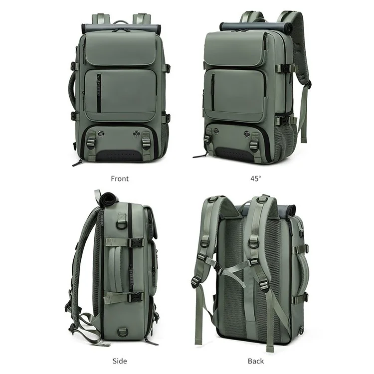 OUTWALK Men's Backpack Business Briefcase Crossbody Bag Large Messenger Bag - Army Green