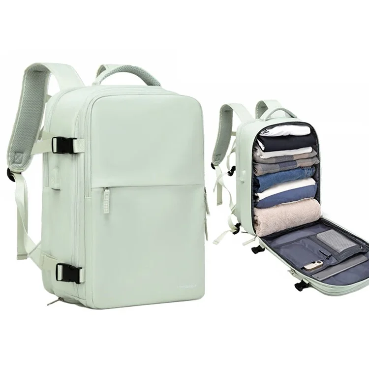 VICTORIATOURIST V7056 Sac à dos de voyage en polyester avec port USB - Vert clair