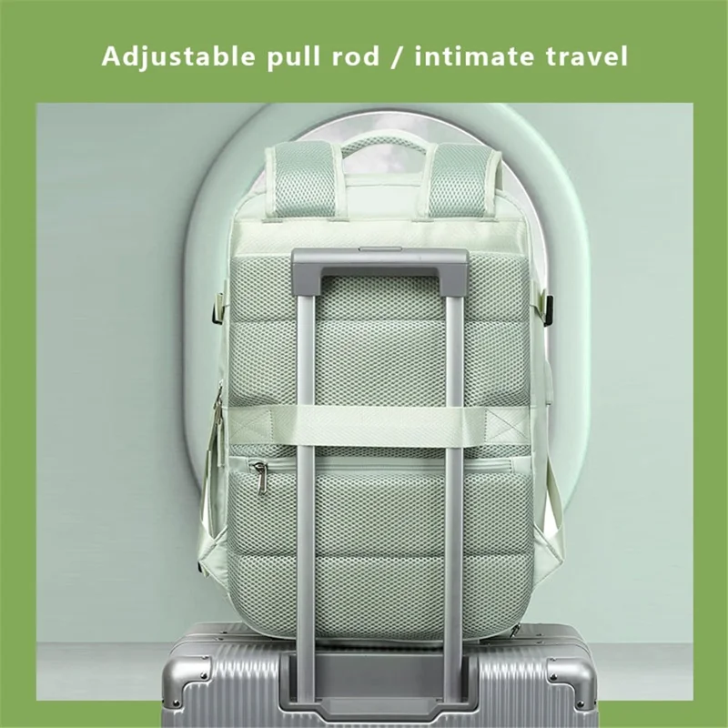 VICTORIATOURIST V7056 Polyester Travel Backpack Dual Shoulder Laptop Bag with USB Port - Black