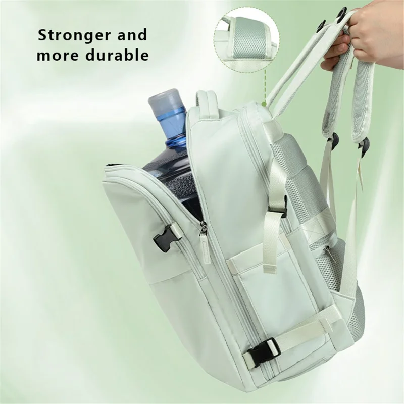 VICTORIATOURIST V7056 Polyester Travel Backpack Dual Shoulder Laptop Bag with USB Port - Black