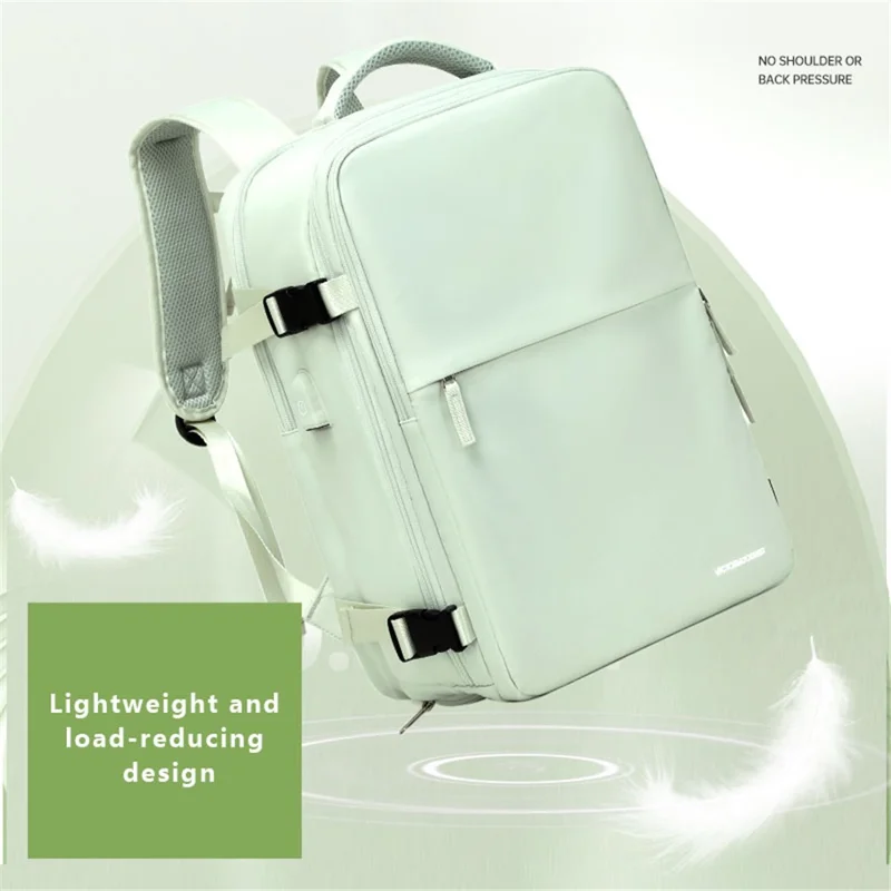 VICTORIATOURIST V7056 Polyester Travel Backpack Dual Shoulder Laptop Bag with USB Port - Black