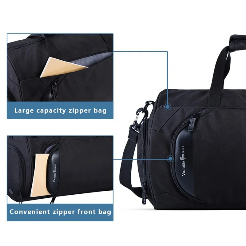 VICTORIATOURIST V7020 Wet and Dry Separation Gym Bag Polyester Fitness Shoulder Bag