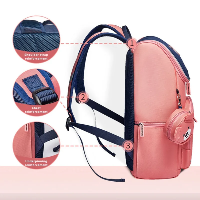 VICTORIATOURIST S8031 Burden-reducing Backpack Oxford Cloth Kids Primary School Student Schoolbag, Large Version