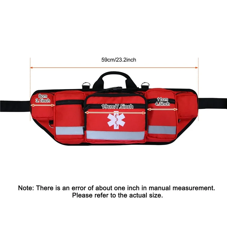 Medical First Aid Kit Bag Outdoor Emergency Rescue Waist Bag for Camping Survival Medical Kit Organizer