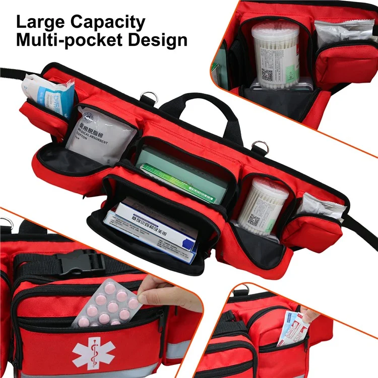 Medical First Aid Kit Bag Outdoor Emergency Rescue Waist Bag for Camping Survival Medical Kit Organizer