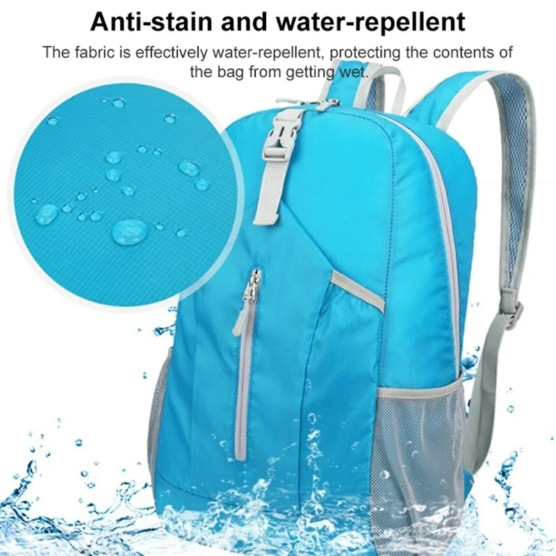 HAWEEL HWL7031 udendørs ekstra let foldbar rygsæk kløbning vandtæt polyester rygsæk - blå