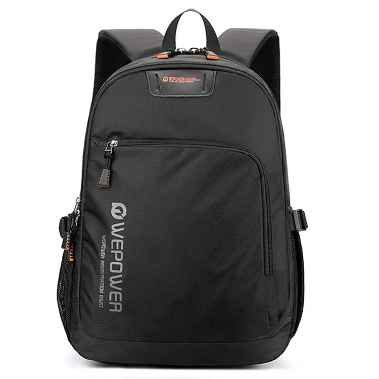 WEPOWER 2301 Laptop-Rucksack, wasserdichter Nylonstoff, große Kapazität, Business-Tagesrucksack - Schwarz