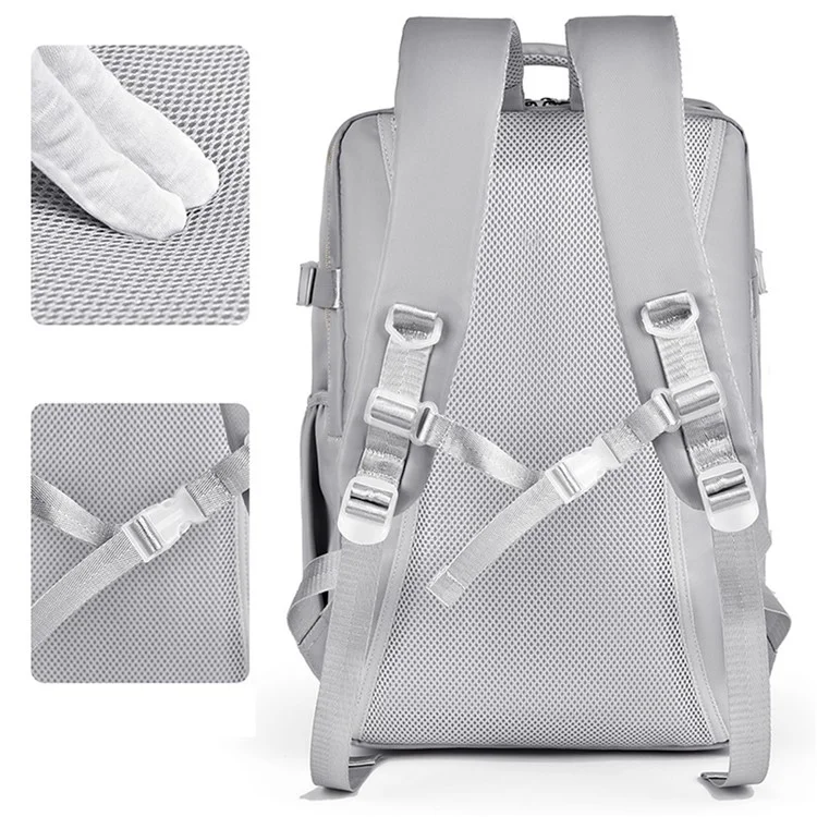 WEIXIER B705 Large Capacity Laptop Clothes Storage Backpack Travel Dual Shoulder Bag - Grey