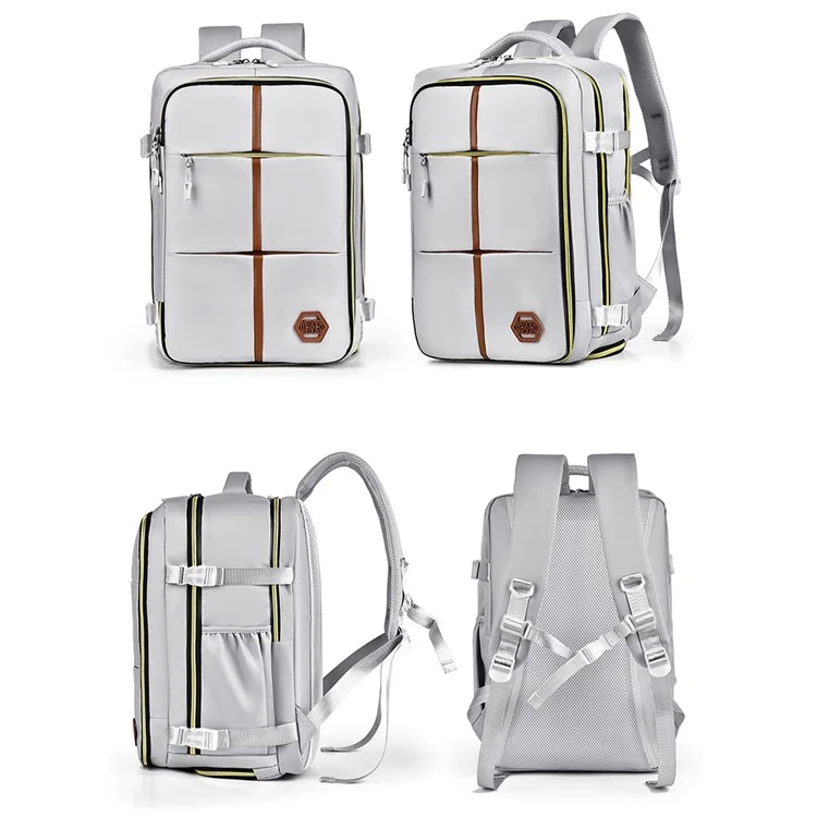 WEIXIER B705 Large Capacity Laptop Clothes Storage Backpack Travel Dual Shoulder Bag - Grey