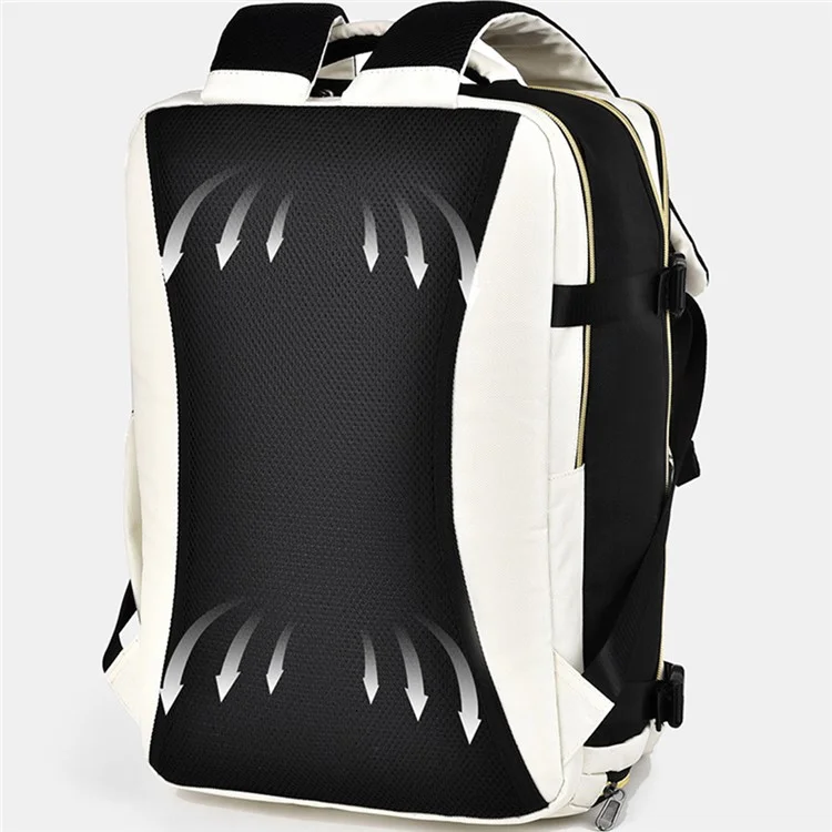 WEIXIER B706 20-35L Herren Rucksack Wasserdicht PU + Oxford-Gewebe Reise-Umhängetasche - Weiß