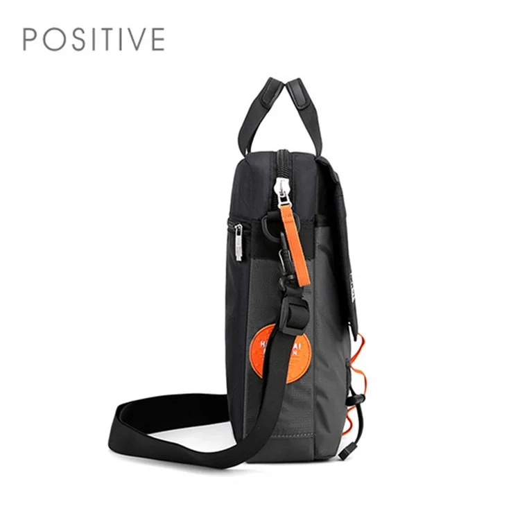 HAOSHUAI 202 Stylish Single Shoulder Messenger Bag Men Nylon Crossbody Bag, 24x9x36cm - Grey