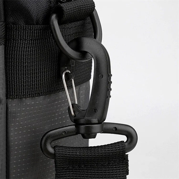 HAOSHUAI 202 Stylish Single Shoulder Messenger Bag Men Nylon Crossbody Bag, 24x9x36cm - Grey