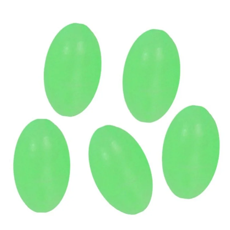 M062 375 perline luminose in plastica dura ovale Galleggianti da pesca che brillano di notte Esche da pesca Accessori da pesca